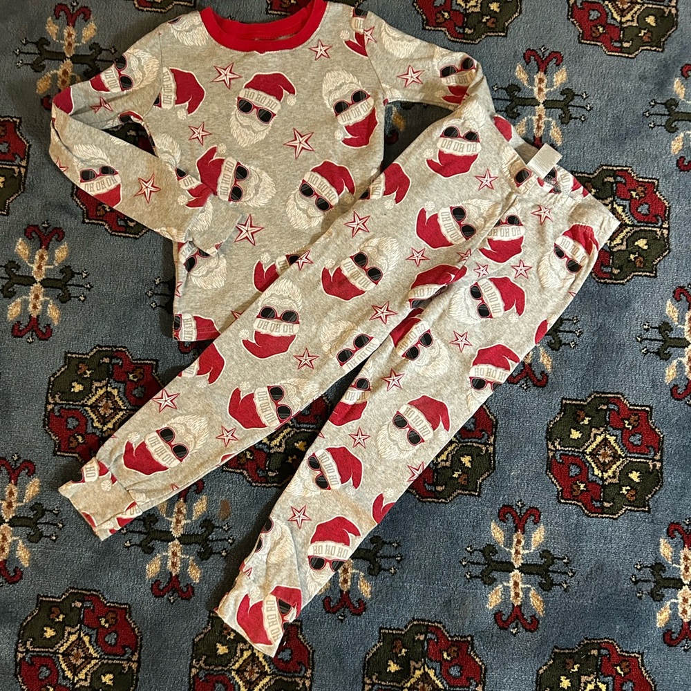 The Children's Place Festive Santa Pajama Set - Red and White